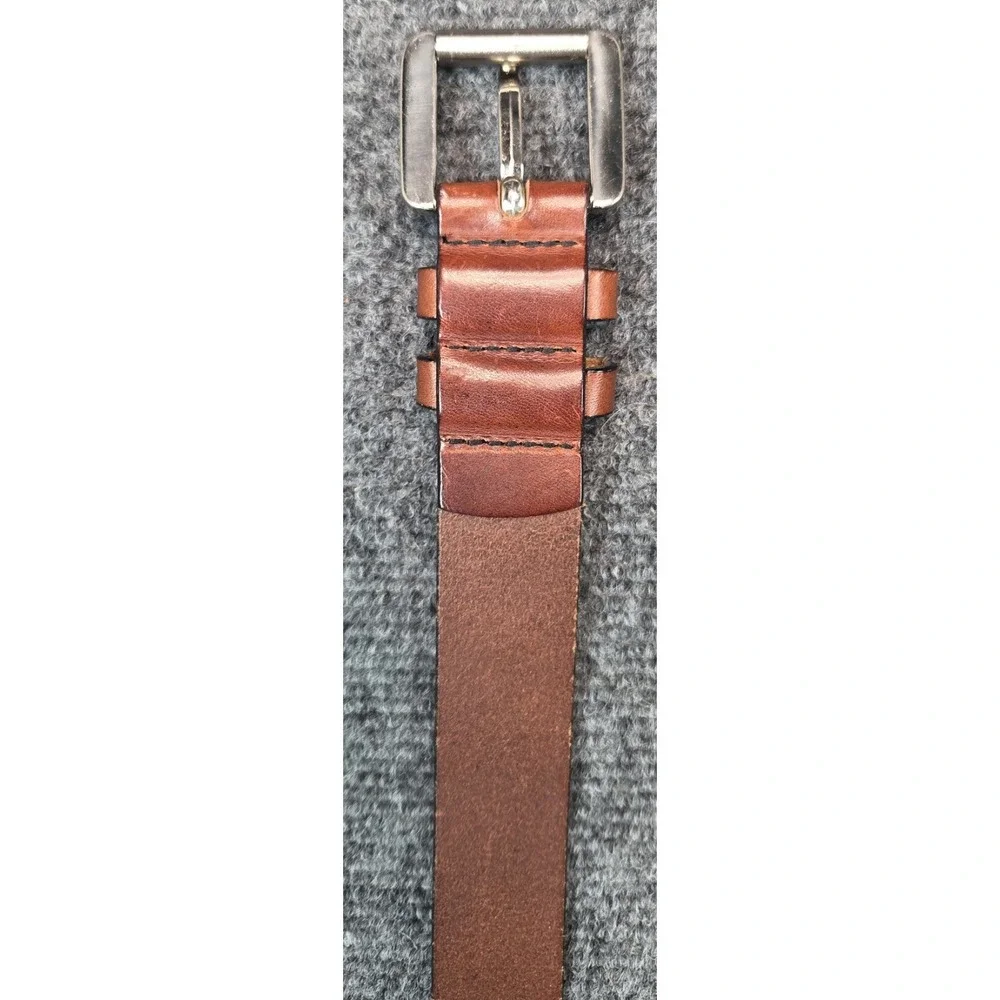 J Crew Leather Belt 36 Brown England